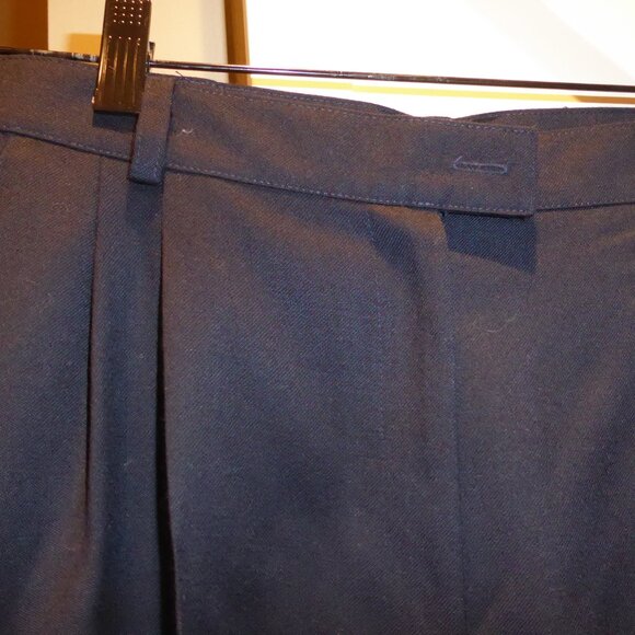 Wide Leg Navy 100% Wool Trousers, Size 10 - New with Tags - Picture 5 of 7